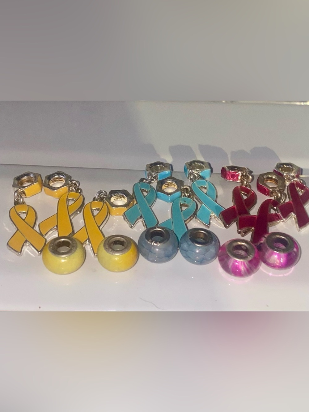 15 Pc Awareness Charm/Bead Set